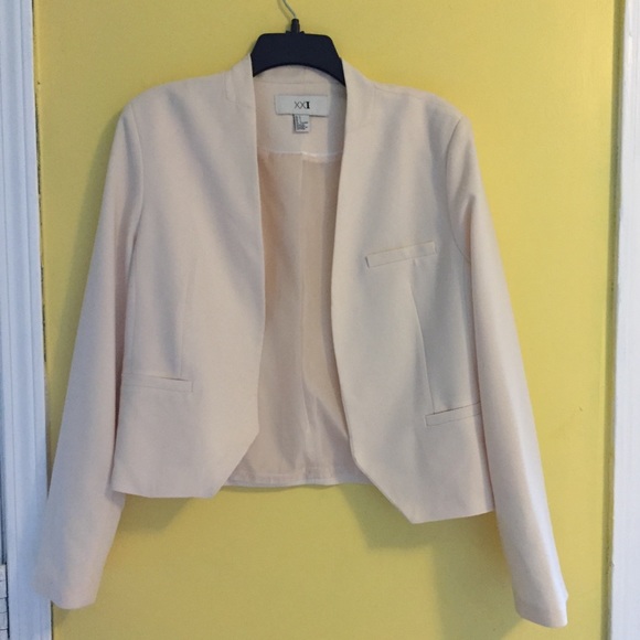 Cream Blazer Jacket - Picture 2 of 6